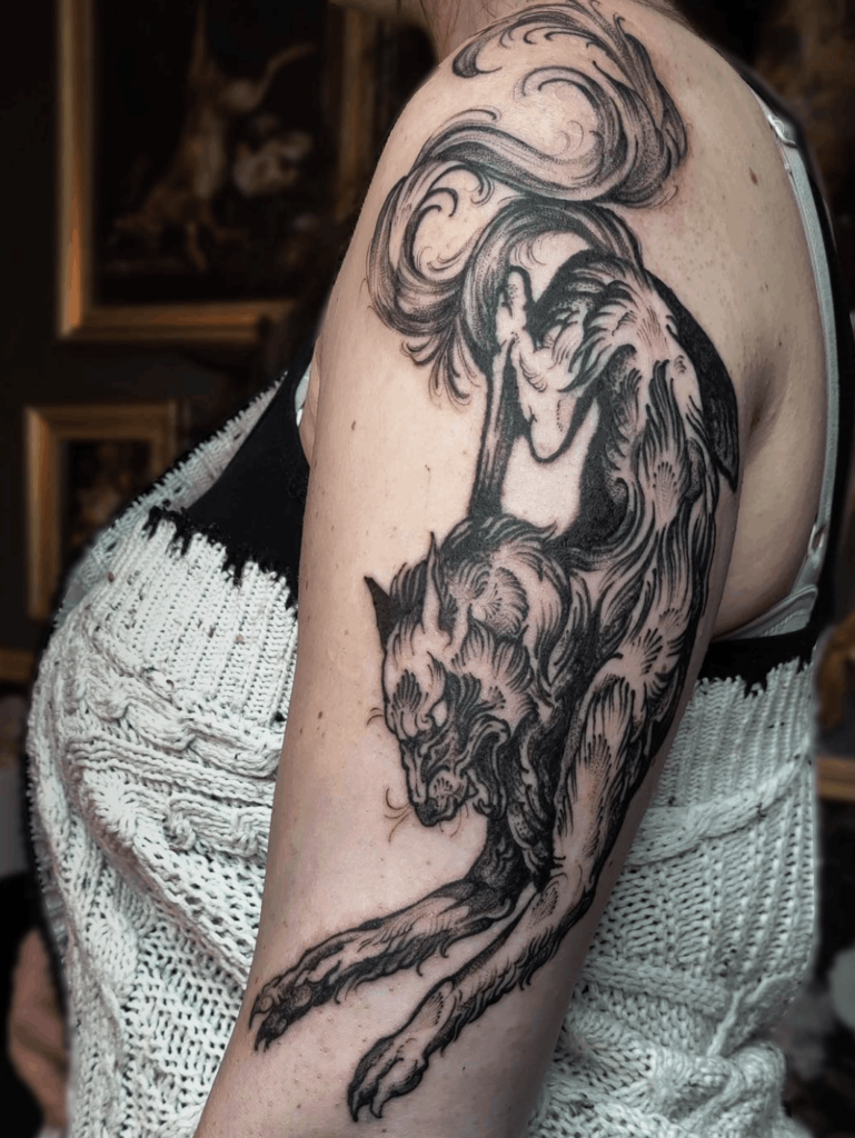tatouage d'un loup de la kenotte